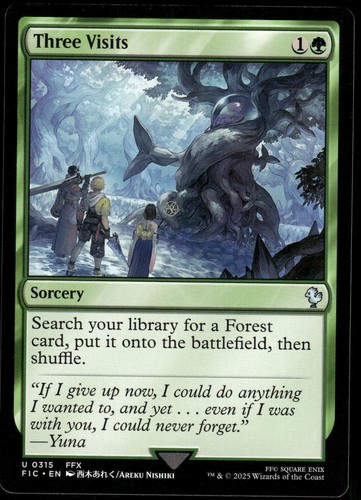 1x Three Visits - Commander: FINAL FANTASY - NM - MTG - Picture 1 of 1