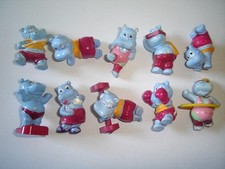 KINDER SURPRISE SET - HAPPY HIPPOS AT THE GYM 1990 ALL ACCESSORIES - FIGURES