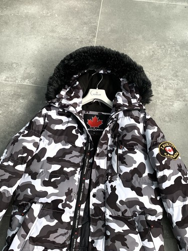 RARE Men's ZAVETTI CANADA Padded Puffer Parka Winter Jacket Fur Trim Coat Size L - Picture 5 of 24