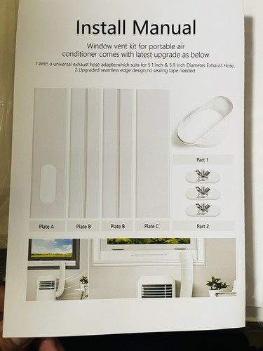 69inch Portable AC Window Vent kit,Universal Portable Air Conditioner Window Kit - Picture 7 of 20