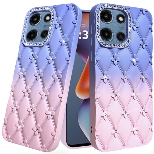 Pour Moto G 5G 2025 Coque Téléphone Antichoc Floral Joy Glitter Cuir Feel Cover - Photo 27 sur 30