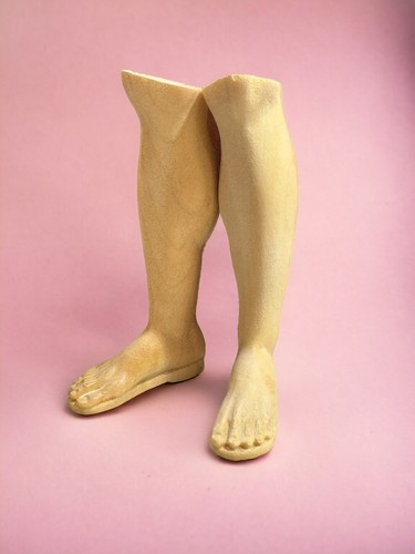 Piedi legno per figure restauro pastori presepe napoletano 4 Cm suola nudi - Picture 6 of 11