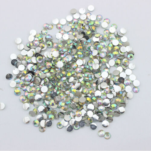 2mm 3mm 4mm 5mm 6mm Crystal Flat Back Nail Art Face Festival Rhinestones Gems - Picture 29 of 36