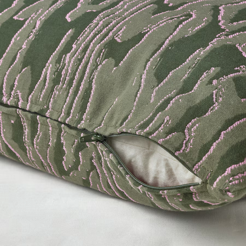 2 X IKEA TANDMOTT Cushion cover, grey-green/pink, 50x50 cm - Picture 3 of 4