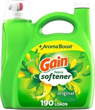 Gain Fabric Softener, Original Scent, 140 fl oz, 190 Loads, HE Compatible 0.14 per gallon