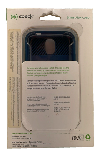Speck Smartflex Tarjeta Caja para Samsung Galaxy S4 - Profundo Mar Azul - Imagen 9 de 10