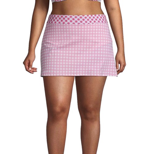 Draper James X Lands End Pink Gingham Bikini Swim Skirt Set Size 6 NEW - Picture 4 of 12
