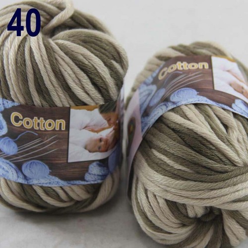 Sale 2Ballsx50g Super Soft Cotton Chunky Super Bulky Blanket Knitting Yarn 40 - Picture 4 of 24