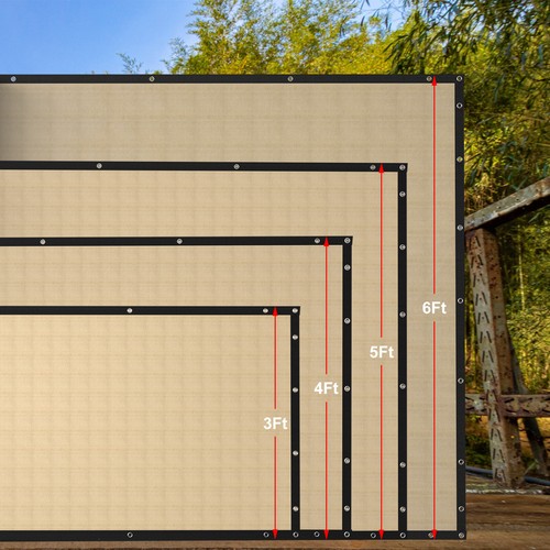 3' 4' 5' 6' Privacy Fence Screen Windscreen Shade Cover Fabric Mesh Garden Net - 第 12/42 張圖片