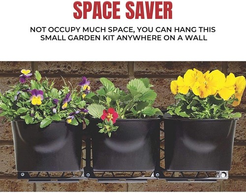 Wall Mounted Vertical Garden Plants Pots Kit Home Hanging Plant Herbs Flower Pot - Picture 6 of 9