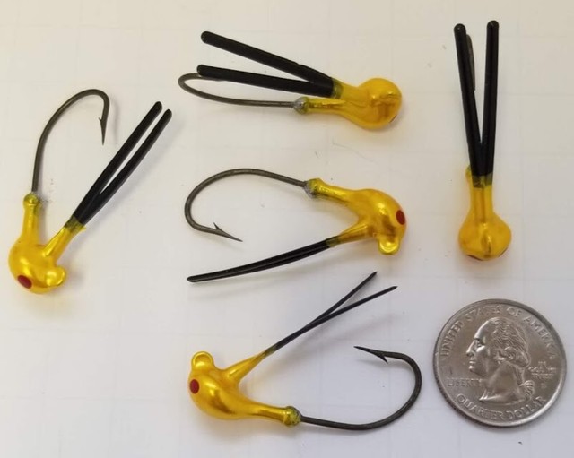 5 Weedless Jig Heads 1/8 oz Weed Brush Guard Bass Swim Bait Eagle Claw