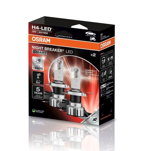 2x OSRAM H4 NIGHT BREAKER LED SMART +330% 6000K für VW Golf 1 2 3 + Cabrio - Bild 5 von 5