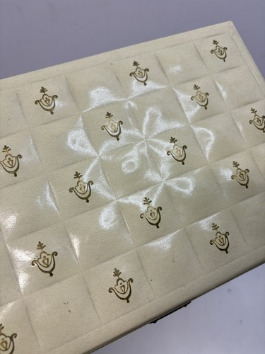 Vintage Babcock Valet Cufflink Jewelry Box Faux Leather Mens Storage w/ Key - Picture 2 of 8