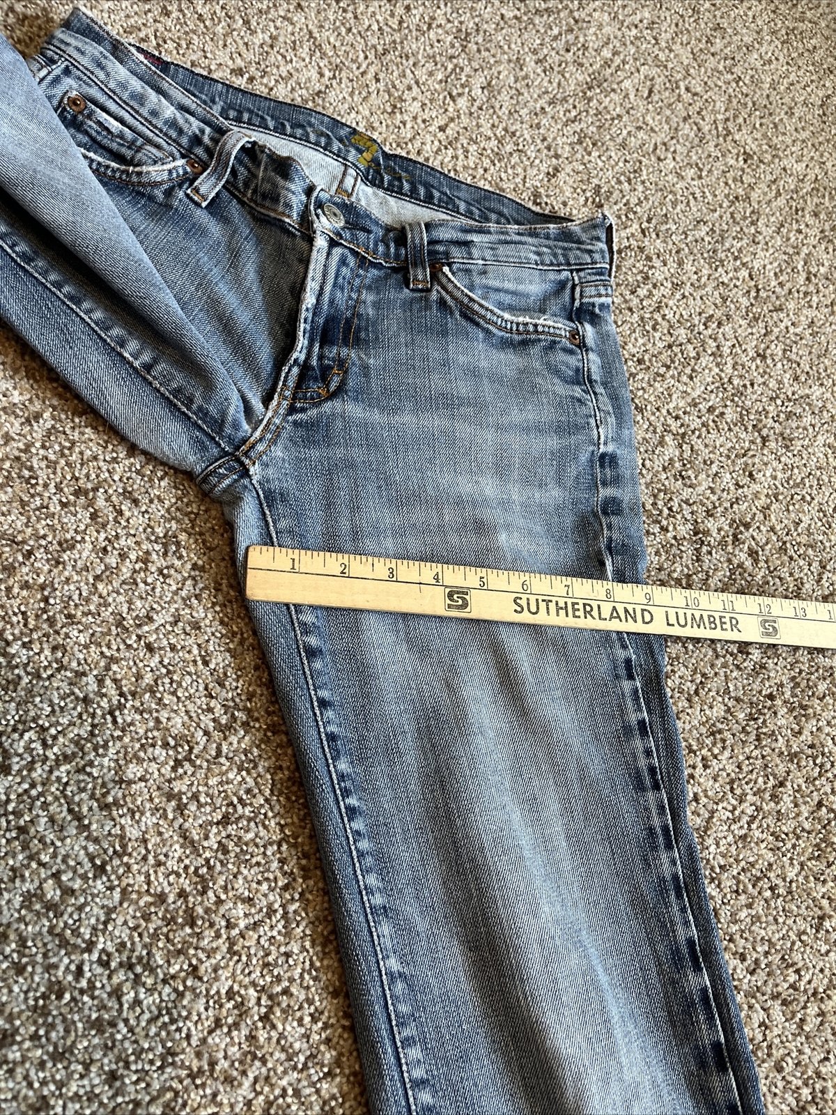 7 For All Mankind Boot Cut Jeans Women's 27 Low Rise 28x32 - View 11