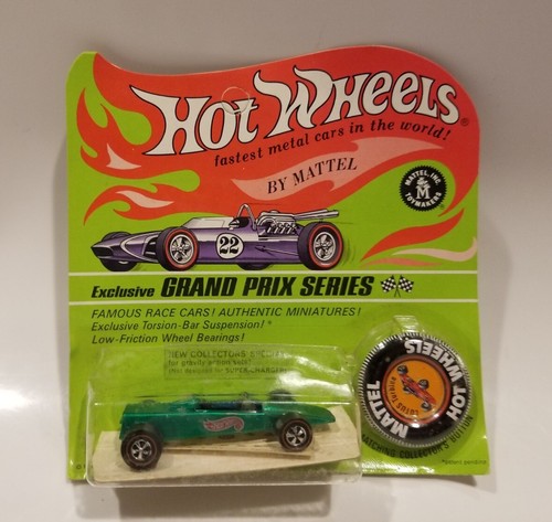HOT WHEELS REDLINE VINTAGE 1969 LOTUS TURBINE GRAND PRIX SERIES UNPUNCHED CARD