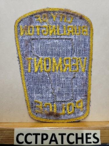 VINTAGE CITY OF BURLINGTON, VERMONT POLICE SHOULDER PATCH VT - Picture 2 of 2