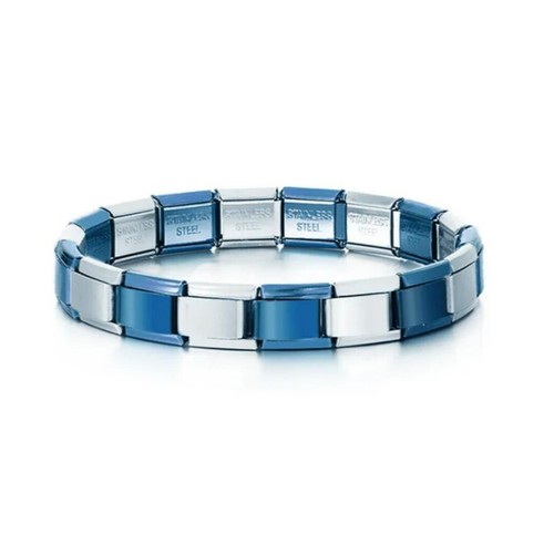9mm Itanlian Charms Bracelets for Men Personalized Stainless Steel Bangle Women - Picture 11 of 19