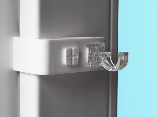 Soporte de sujeción/gancho de ventana/gancho decorativo incl. adaptador para barras de cortina, blanco - Imagen 7 de 9