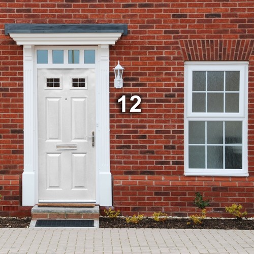 HOUSE NUMBER 2 Arial Acrylic Large Floating Cool Stylish Modern Gloss Black DIY - Picture 35 of 74