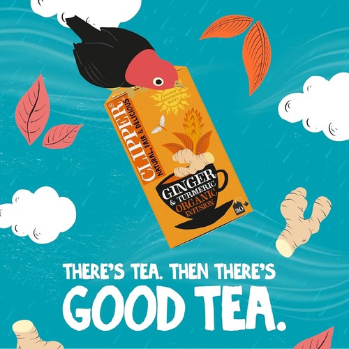 Clipper Organic Restoring Roots Ginger & Turmeric Tea Bags | 20 Tea Infusions in - Picture 3 of 8