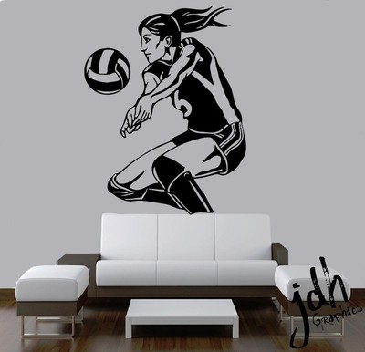 Eat Sleep Volleyball Wall Sticker Vinyl Decal Decors Art Volleyball Stickers