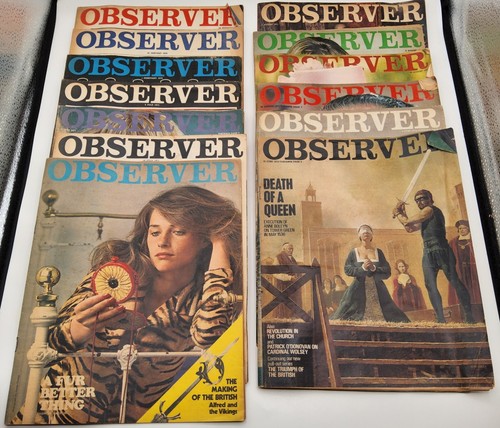13 Vintage Observer Magazines: Helen Mirren, J. Edgar Hoover, Princess Anne ++ - Picture 1 of 11