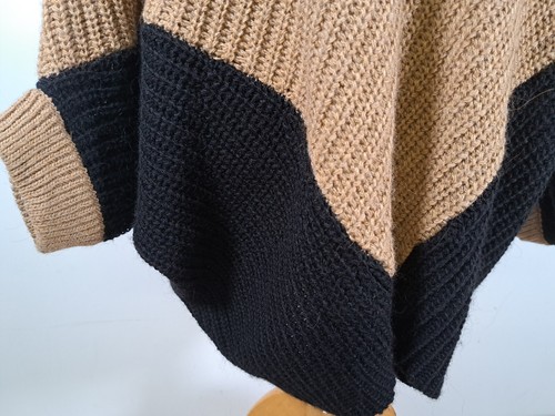 ESSENTIEL Anversa Karishma Poncho Lana Alpaca Marrone Maglia Maglione Grande Nuovo con etichette Medium - Foto 9 di 19