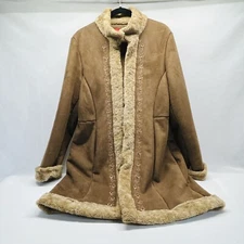 Vintage 1980S/90S Esprit Outerwear Faux Suede Boho Coat