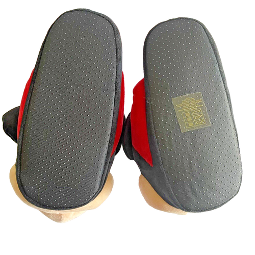 Disney MICKEY MOUSE Head Fuzzy Plush House Slippers Size 7 - Picture 5 of 9