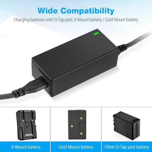 190Wh 14.8V V Mount V-Lock Battery / D-tap Charger For Broadcast Video Camcorder - Picture 24 of 30