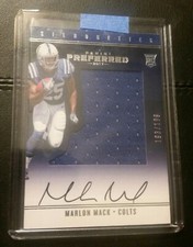 #193/199 Marlon Mack RPA Rookie Patch Auto 2017 Panini Preferred Silhouettes Ind