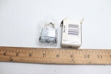 Master Lock Safety Padlock Rectangular Silver Laminated Steel 1-1/8"H - No Keys