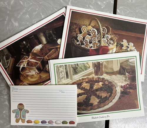 6 Vtg CURRENT, USA Christmas Recipe Notecards & 23 Holiday Recipe Cards New - Picture 1 of 15
