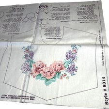 Daisy Kingdom 1992 Collar Cut And Sew Style 8314 Victorian Roses Lilacs Lilies