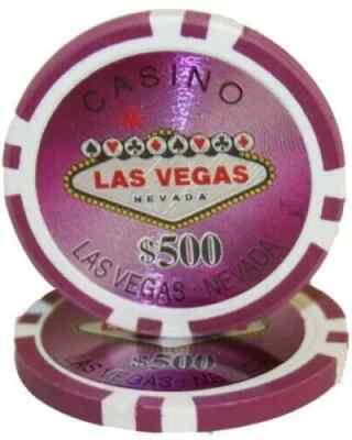 50 Purple $500 Las Vegas Poker Chips - Buy 2, Get 1 Free - Mix & Match!