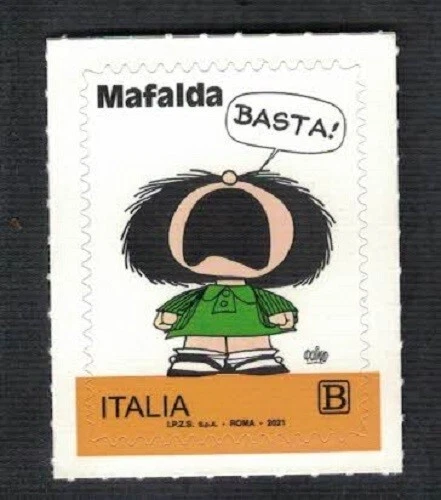 ECCELLENZE ITALIANE DELLO SPETTACOLO MAFALDA. FRANCOBOLLO NUOVO ANNO 2021 - Foto 2 di 3