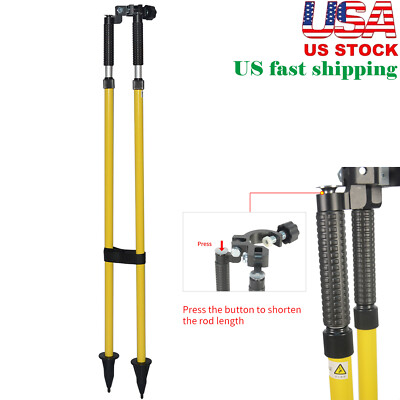 New Aluminum Prism Pole Bipod in Yellow | Prism Pole Bipod In Yellow