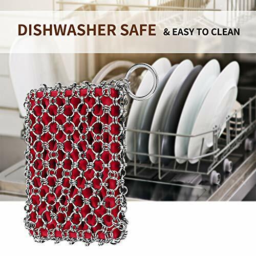Cast Iron Skillet Cleaner Upgraded Chainmail Scrubber Chain Scrub For Cast Iron - Picture 6 of 6
