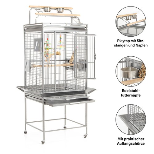 Käfig Voliere Finca Play Platinum Sittiche & Papageien MONTANA Cages Vogelkäfig - Bild 12 von 12
