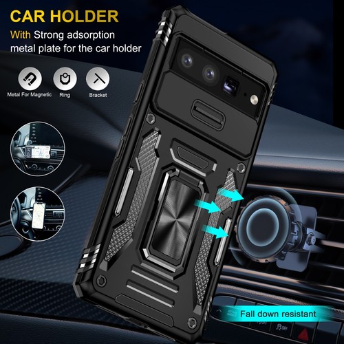 Funda con soporte de anillo a prueba de golpes para Google Pixel 8 7A 7 Pro + Protector de pantalla - Imagen 18 de 61