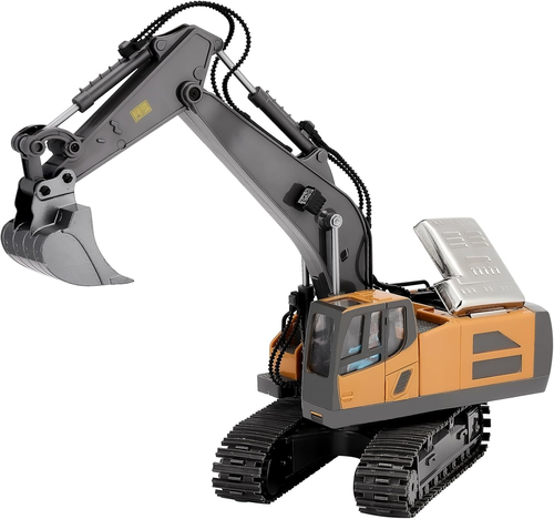 Remote Control Excavator Toy 11 Channel 1:20 Scale RC Excavator Digger for Kids - Picture 10 of 12