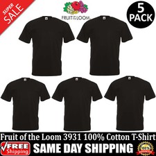 5 PACK OF FRUIT OF THE LOOM Adult HD Cotton T...