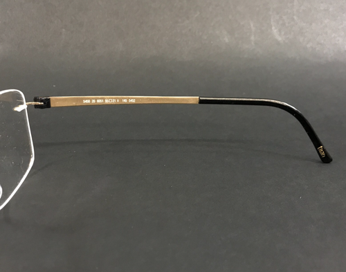 Silhouette Eyeglasses 5452 5450 20 6051 Titan Accent Gold Chocolate 55-21-145 - Picture 7 of 12