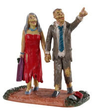 Lemax Spooky Town Figurine. Graveyard Partygoers # 02963  c.2020