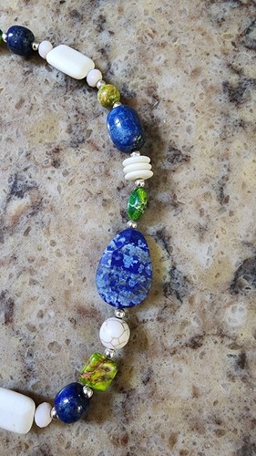 Barse Sterling Silver 925 Silver Necklace & Earrings Multi-Color Stones Chunky - Picture 4 of 5