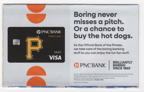 2025 Pittsburgh Pirates Regular Season Pocket Schedule PNC Bank Version - Picture 2 of 2