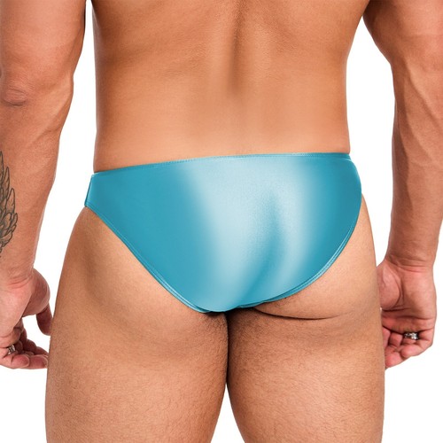 AMORESY Men Swimwear Briefs Ice Silky Stretch Underpants Shiny Glossy Underwear  - Picture 17 of 34