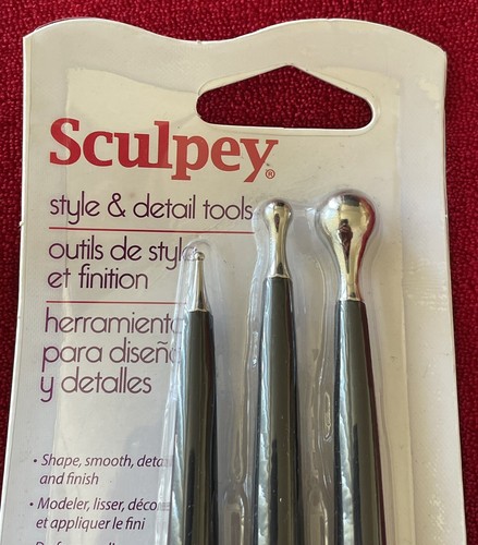 NEW Sculpey 3 Pieces Style & Detail Tools Shape, Smooth & Finish - Picture 3 of 6