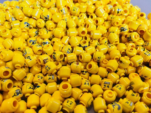 LEGO Parts - X15 Random Minifigure heads bulk pack - Great Mix! - Picture 2 of 6