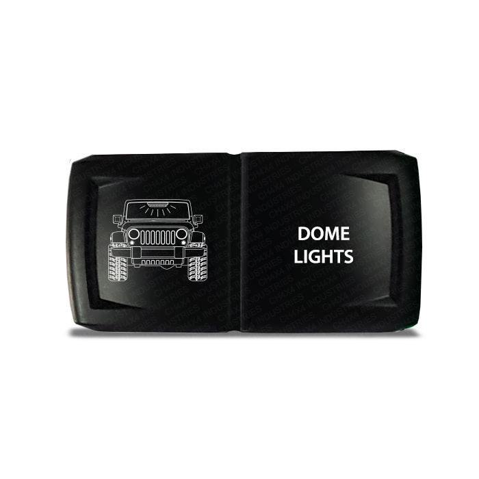 CH4x4 Rocker Switch V2 Dome Lights Symbol - Horizontal - Blue LED